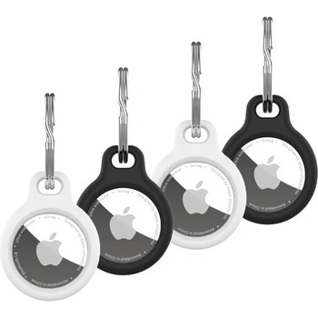 Fixed Silky púzdro Apple AirTag 4ks 2x čierne+2x biele FIXSILD4-756