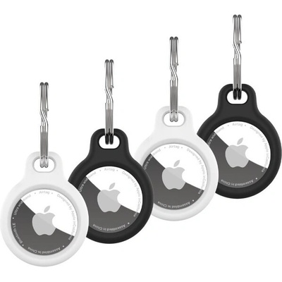 Fixed Silky púzdro Apple AirTag 4ks 2x čierne+2x biele FIXSILD4-756