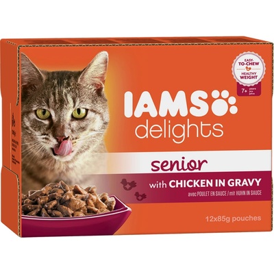 Iams Cat Delights Senior Chicken 12 x 85 g