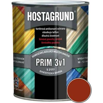 Barvy a laky Hostivař PRIM 3v1 S2177 0840 0,6L červenohnědá