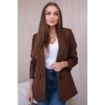 Kesi Bunda 9709 s elegantnou klopou Hnedá
