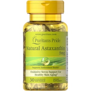 Puritan's Pride Natural Astaxanthin 5 mg [30 Гел капсули]