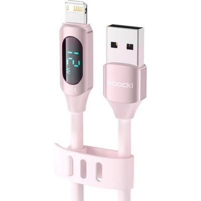 Toocki TQ-X55 nabíjecí a datový USB-A na Lightning 1m růžový