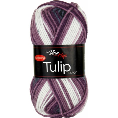 Vlna - Hep Tulip color 5214 variace krémové, fialové, šedé