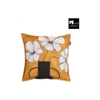 Image 1 of Mood collection ВЪЗГЛАВНИЦА ДЕКОРАТИВНА flowers 45х45х10см ОХРА (1119733)
