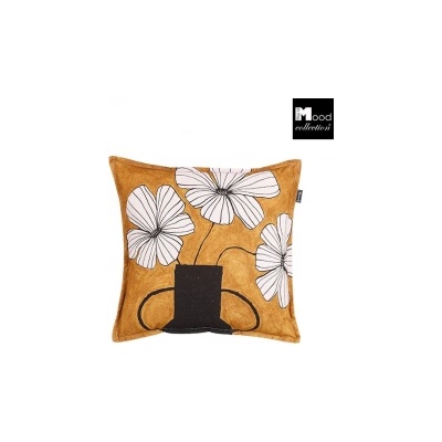 Mood collection ВЪЗГЛАВНИЦА ДЕКОРАТИВНА flowers 45х45х10см ОХРА (1119733)