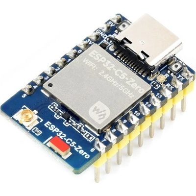 Waveshare Mini vývojová doska ESP32-C5, s predspájkovanými pinmy