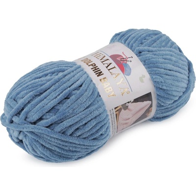Pletací žinylková příze Dolphin Baby 100 g Varianta: 15 (80341) modrá, Balení: 1 ks 49488/120346/236487