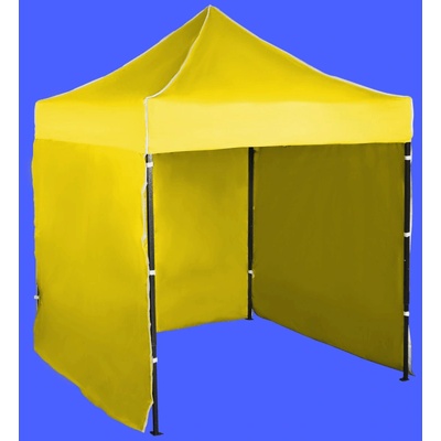 Expodom Párty stan 2x2m oceľový, Žltá, 3 bočné plachty