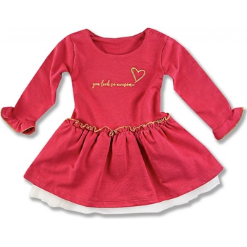 Miniworld Dievčenské šaty s dlhým rukávom Vyzeráš úžasne červené