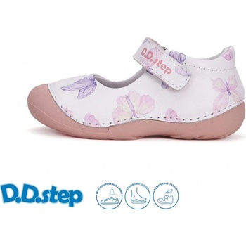 D.D.Step kožené balerínky S015-51291 white