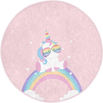 Mila Home Розов детски килим ø 80 cm Comfort - Mila Home (HKG-HaliRound-Comfort-4368p-80x80)