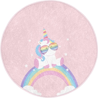 Mila Home Розов детски килим ø 80 cm Comfort - Mila Home (HKG-HaliRound-Comfort-4368p-80x80)