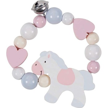 Goki Еластична бебешка дрънкалка Goki, конче (65236)