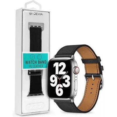 DEVIA ST365386 Apple Watch 38/40/41 мм черна кожена каишка (ST365386)
