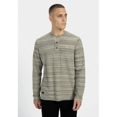 Camel Active tričko HENLEY 1/1 ARM CREME