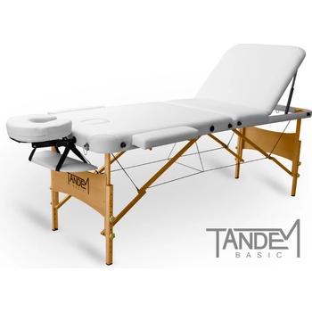 Tandem Skládací masážní stůl Basic-3 bílá 195 x 70 cm 5,3 kg