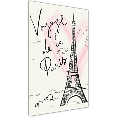Vertikálny foto obraz sklenený Eiffelová veža Paríž 50x100 cm