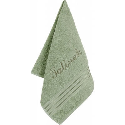 Bellatex froté uterák s výšivkou Tatínek 50 x 100 cm zelená