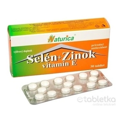Naturica Selén + zelený čaj + Vitamín E 30 tabliet