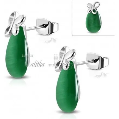 Talitha Дамски обеци в зелен цвят