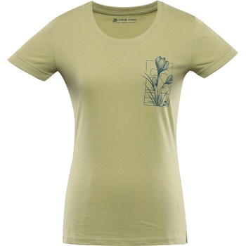 ALPINE PRO Дамска тениска от органичен памук ALPINE PRO TERMESA weeping willow вариант pb ALPINE PRO | Zelen | ЖЕНИ | XS
