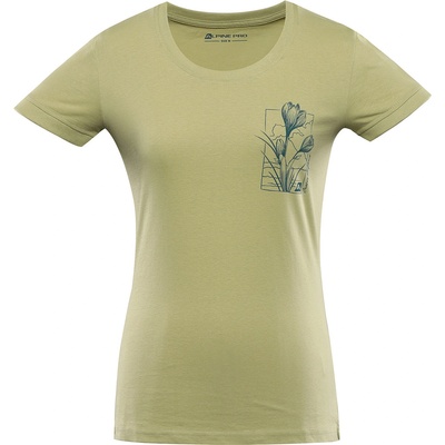 ALPINE PRO Дамска тениска от органичен памук ALPINE PRO TERMESA weeping willow вариант pb ALPINE PRO | Zelen | ЖЕНИ | XS