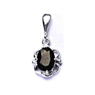 Čištín Stříbrný přívěsek přírodní granát P 1140/22