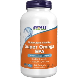 NOW NOW Super Omega EPA Molecularly Distilled, 240 Softgels - fitnesdobavki - 63,00 лв