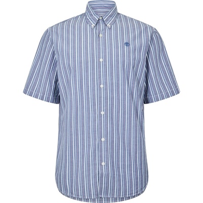 Timberland Риза с къс ръкав Timberland Men's Striped Short Sleeve Oxford Shirt - Dark Denim Yd