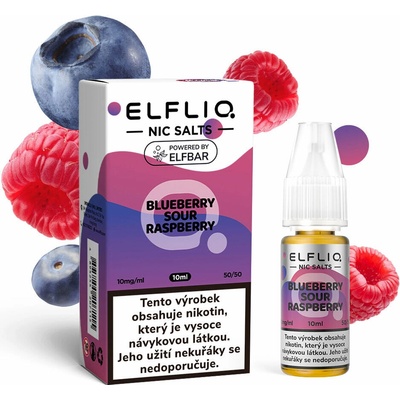 ELFLIQ Nic SALT Blueberry Sour Raspberry 10 ml 10 mg