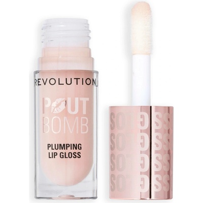 Revolution Lesk na rty Pout Bomb Plumping Lip Gloss Milky Sheer Holo 4,6 ml