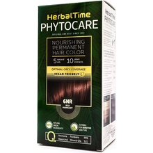 Herbal Time Phytocare barva na vlasy 90% natural Vegan 6NR nasycený mahagon