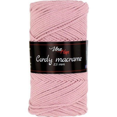 Vlna - Hep Cordy macrame 2,5 mm 8003 světle starorůžová