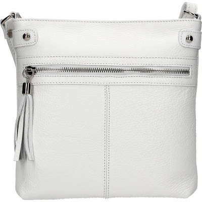 Dámská kožená crossbody kabelka Italia Laura bílá