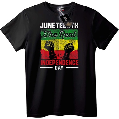 NOONEBRAND Тениска Juneteenth - Истинският Ден на Независимостта - 2XL, White