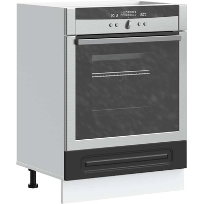 vidaXL Шкаф за фурна, Kalmar, черен, инженерно дърво (853518)