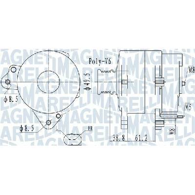 Alternátor MAGNETI MARELLI 063732137010