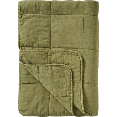 Ib Laursen přehoz na postel Prešívaný Vintage Herbal Green 130 x 180 cm