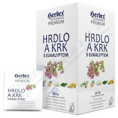 Herbex Hrdlo a krk s eukalyptem 20 x 1,5 g