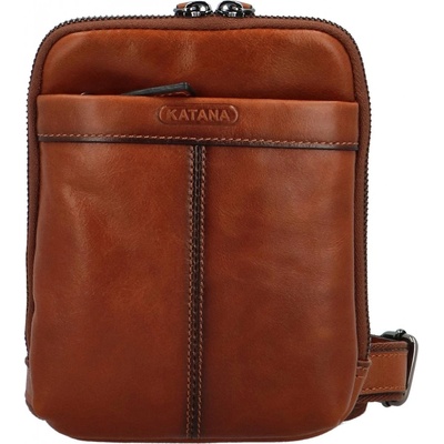 Katana pánská kožená Crossbody Sillke hnědá