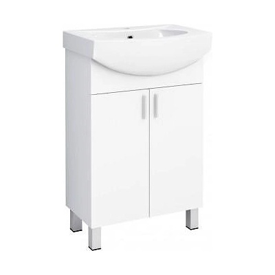 Inter Ceramic Долен шкаф за баня ICP 5535 + 4255, Inter Ceramic, PVC, бял, с умивалник, 55x42x85см (5535 + 4255)
