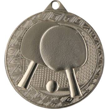 Designová kovová medaile Stolní tenis Stříbro 4,5 cm