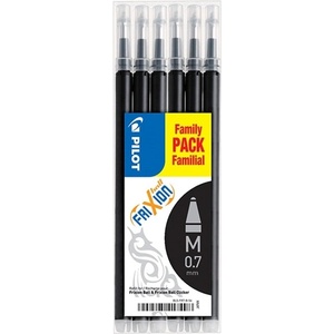 Pilot Пълнител за Pilot Frixion Clicker 0, 7 черен (6) (BLS-FR7-S6-L)