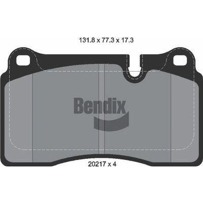 Sada brzdových destiček, kotoučová brzda BENDIX BPD1690