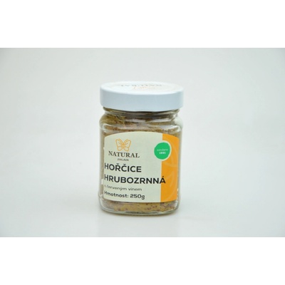 Natural Jihlava Hořčice hrubozrnná s červeným vínem 250g