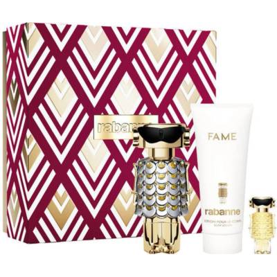 Paco Rabanne Fame Gift Set EDP 80 ml + Body Lotion 100 ml + EDP 10 ml за жени