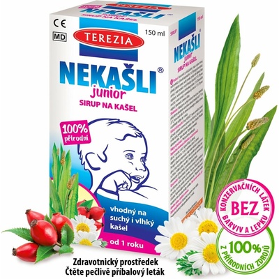Terezia Company NEKAŠLI Junior 100% přírodní bylinný sirup na kašel 150 ml