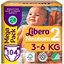 Libero novorodenecké plienky Mega Pack 3-6 kg Mini 2 104 ks