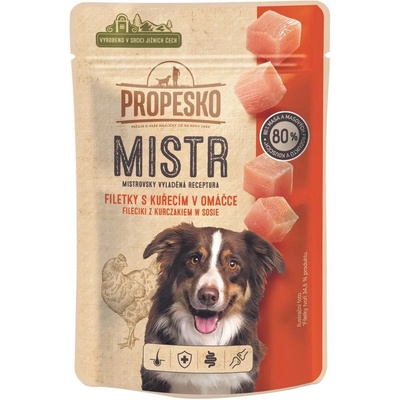 Propesko Mistr Adult Kuřecí filetky v omáčce 28 x 85 g